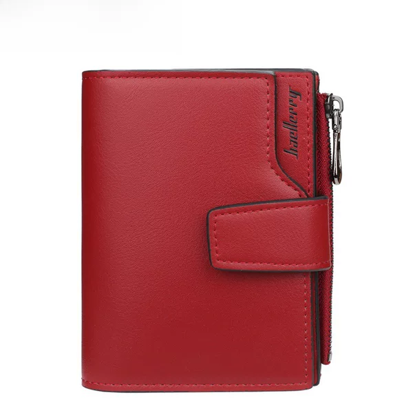 Leather baellerry Women's Short Wallet Korean Multi-card Zipper Buckle Coin Purse Women's Wholesale