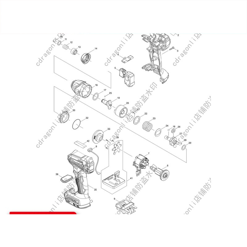 日本makita牧田DTD155充电起子机电动螺丝刀转子定子开关机壳配件