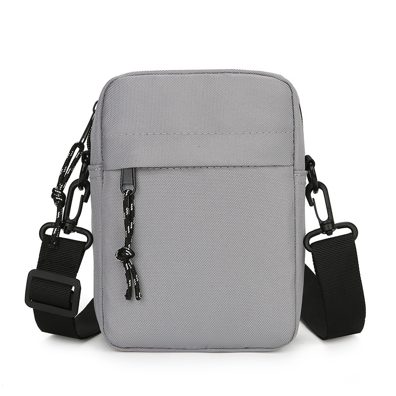 Zipper Closure Type Men's Solid Color Oxford Cloth Zipper Crossbody Bag