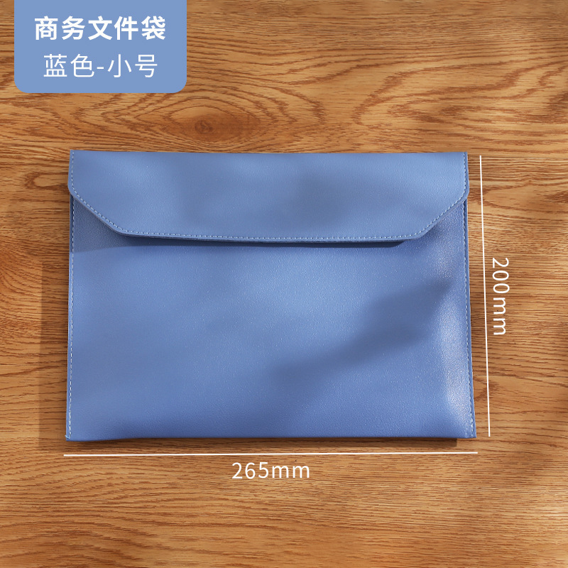 卸売 A4 レザー磁気バックルファイルバッグ大容量収納ファイルバッグ A5PU レザービジネスオフィス会議情報バッグ|undefined