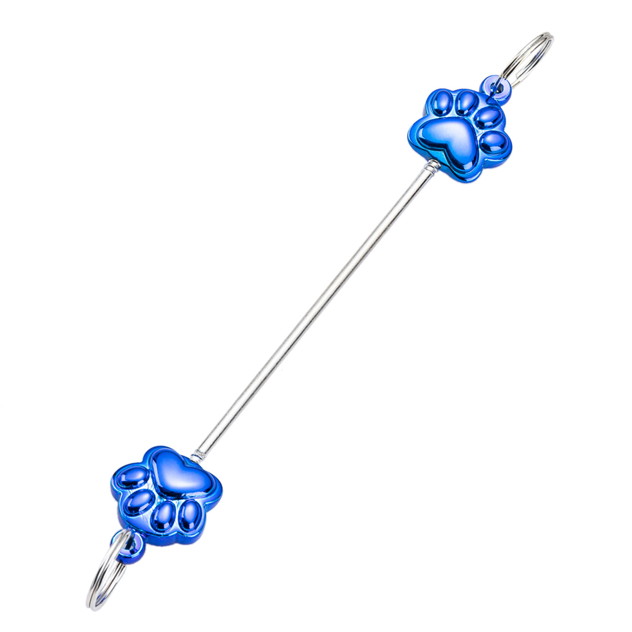 Creativo diy varilla de cuentas de garras de gato multicolor nuevo accesorio de llavero de cuentas varilla de cuentas de metal multicolor