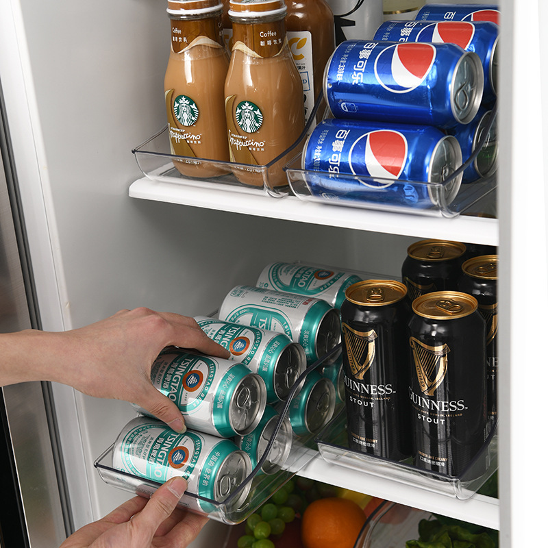 冷蔵庫ビールと飲料の収納ボックスキッチン用品コカ・コーラとスプライトの缶収納ラック収納分類ラック|undefined