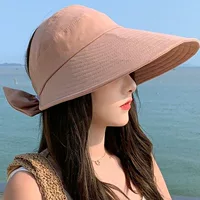 Солнцезащитный крем Air Top Hat Женская летняя очень большая шляпа с ободком Солнцезащитная шляпа Открытый Велоспорт Покрытие лица с твердыми полями Солнцезащитная шляпа Стильная