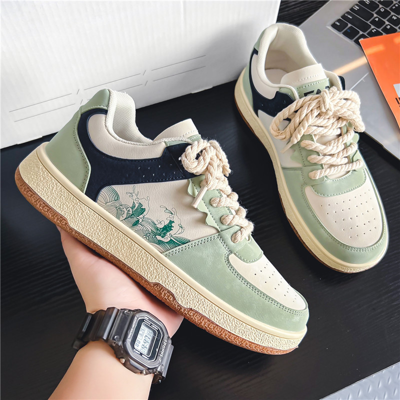Spring Autumn Trendy Men's Casual New Four Seasons Versatile Breathable Korean Fashion Board Shoes Flat and Lightweight_voghion.com