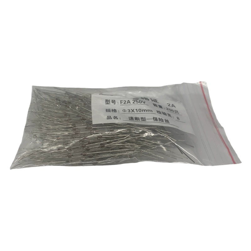Быстрый разрыв 3*10 мм F0.5A до 5A250V со свинцом, полностью стеклянный предохранитель, стеклянная герметичная трубка, может быть заплетена