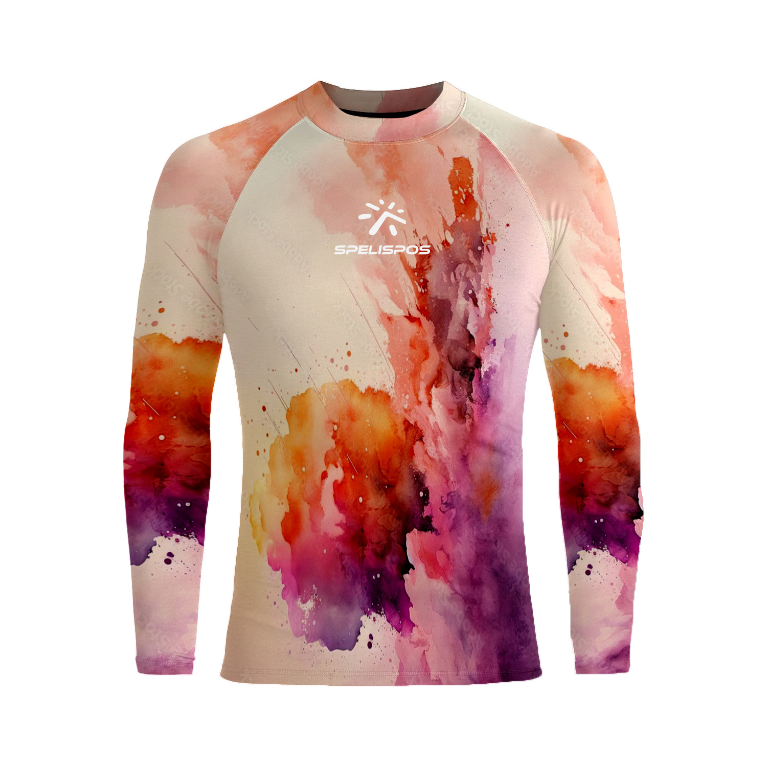 Spelispos Long-Sleeved Hooded Wetsuit Sun Protection Surfing Suit Surfing Shirts Rash Guard