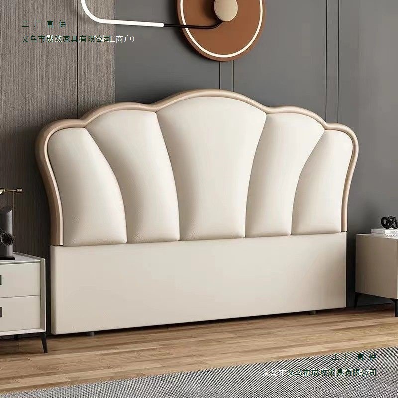 Modern Minimalist Headboard with Soft Cushioned Backrest, 2025 New Model, Freestanding, Sold Separately, Solid Wood Thin Back Panel