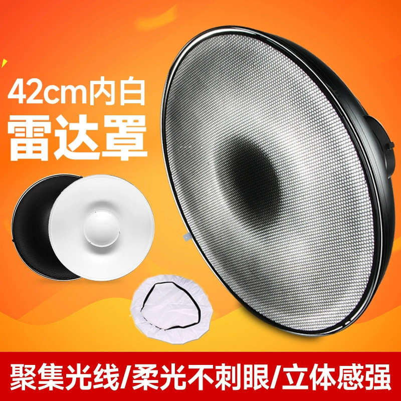 Радарный колпак для фотосъемки 30/42/55 см, сотовая сетка, внутренний белый колпак с мягким светом, ткань с мягким светом, аксессуары для студийного освещения Baorongkou
