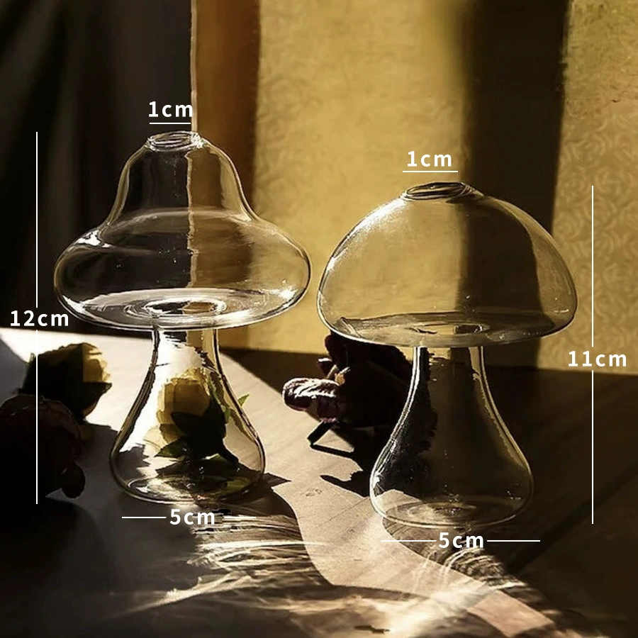 Креативная грибная ваза в скандинавском стиле прозрачная гидропонная стеклянная ваза для украшения дома