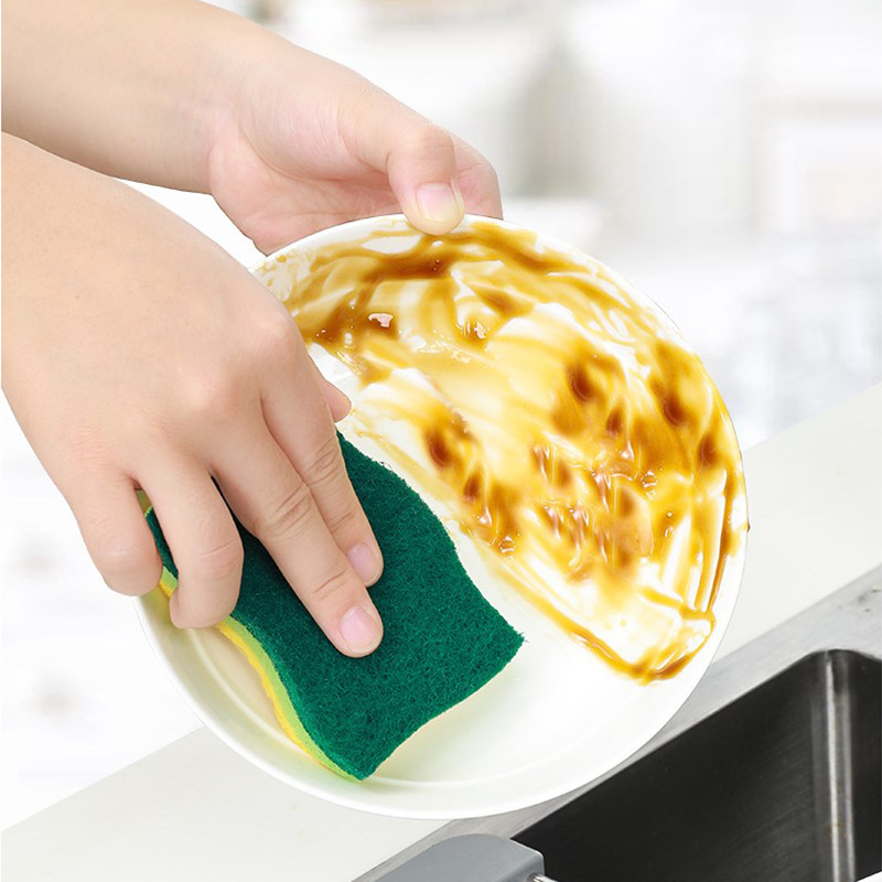 木浆棉三层复合海绵擦家用厨房清洁洗碗刷锅百洁布洗碗布抹布批发