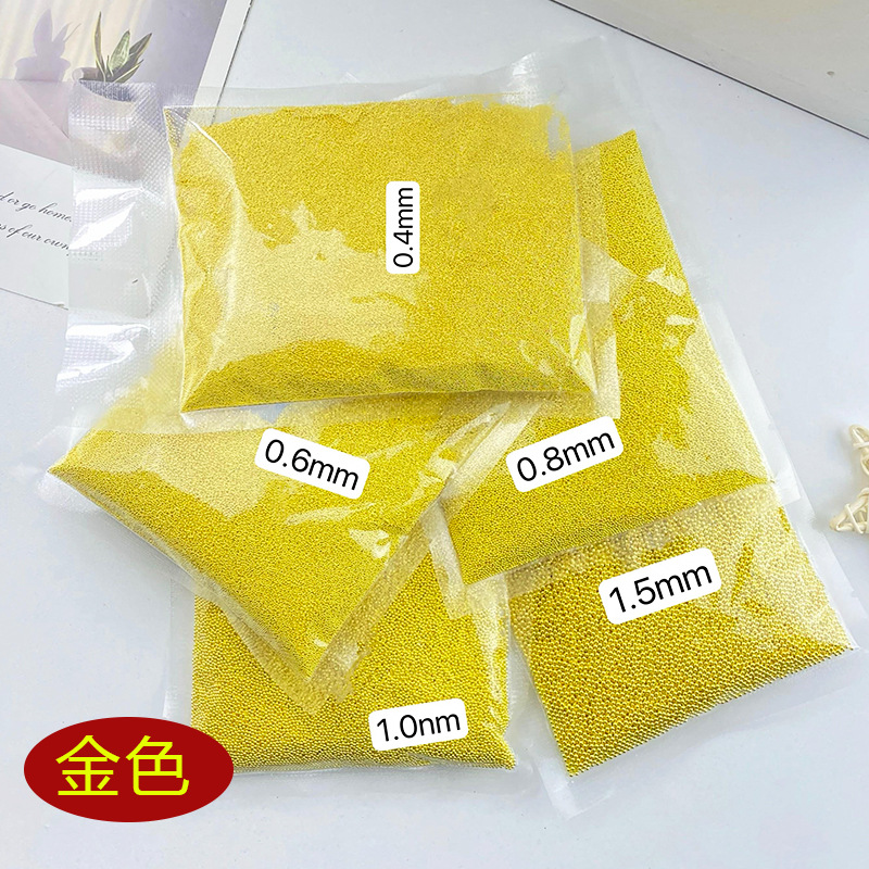 Mini steel ball nail jewelry wholesale solid steel ball whole pack 500g small steel ball gold silver metal small jewelry