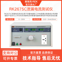 美瑞克RK2675C泄漏电流测试仪2675AM检测器2675WM无源低压数显2mA