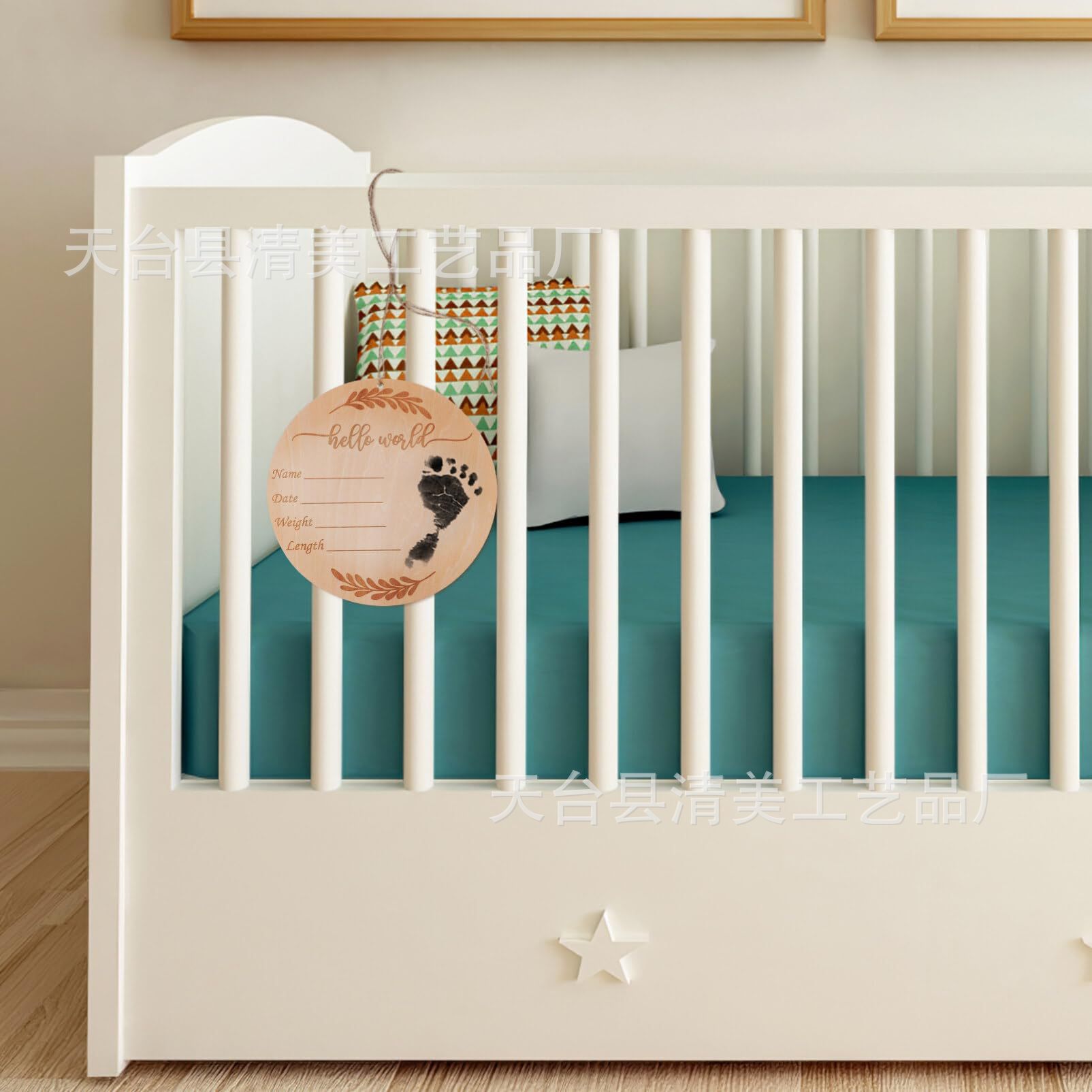 10,16 cm crecimiento del bebé placa conmemorativa del bebé placa conmemorativa del bebé accesorios de la foto del recién nacido pieza de madera redonda