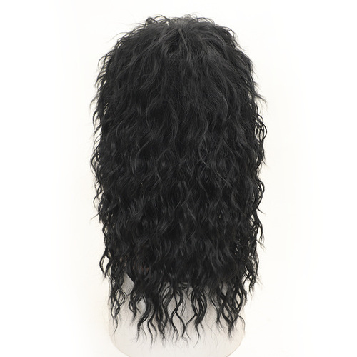 Amazon European and American men's retro rock and roll messy chemical fiber wig COS holiday party daily fake headgear
