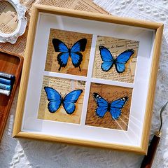 木質中空立體油畫棒肌理創意相框四宮格手工裝裱畫框創意擺台禮物