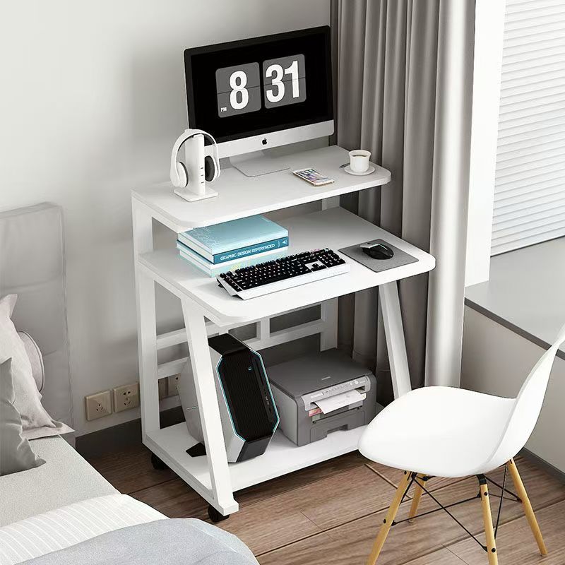 Alquiler pequeño escritorio móvil escritorio de dormitorio simple escritorio moderno pequeño escritorio de computadora de almacenamiento image 3