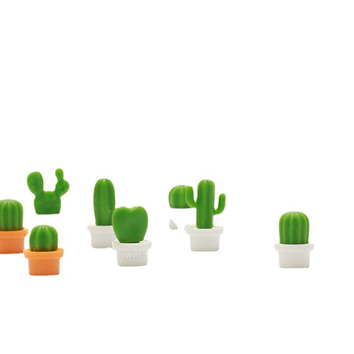 Convenient cactus magnetic message refrigerator stickers green plant potted plant magnetic stickers cactus three-dimensional refrigerator magnetic stickers