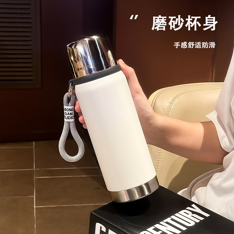 316不锈钢保温杯高颜值大容量带提绳便携车载水杯户外运动保温壶|undefined