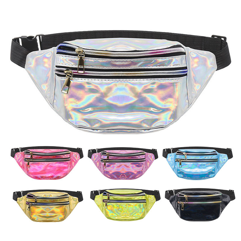 New Colorful Laser Waist Bag for Women Waterproof Reflective Crossbody Bag Chest Bag Outdoor Sports Fitness Running Mobile Phone Bag New Colorful Laser Waist Bag for Women Waterproof Reflective Crossbody Bag Chest Bag Outdoor Sports Fitness Running Mobile Phone Bag