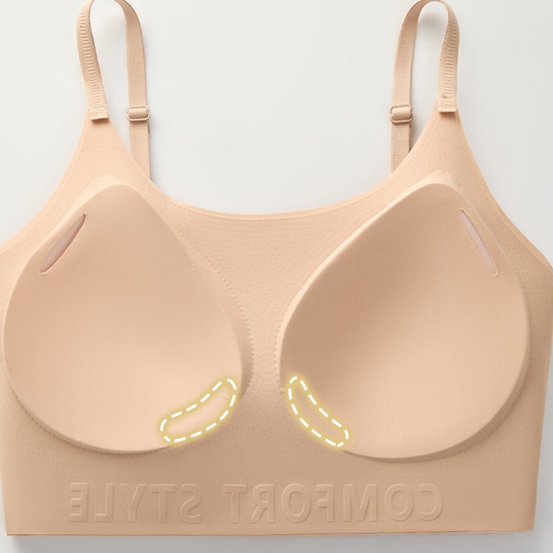 Afortunadamente, la base líquida sin costuras de estilo explosivo, la ropa interior invisible, el tono de piel especial femenino, sin anillos de acero, se reúne, sujetador impermeable cómodo para vestirse