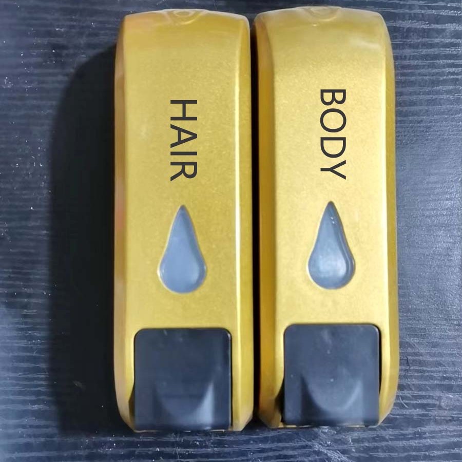 Dispensador de jabón de doble cabezal de tres cabezales de Amazon eBay Dispensador de jabón desinfectante para manos de un solo cabezal estándar inglés montado en la pared