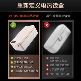 J8 Heated Self-Heating Lunch Box Insulated Student Lunch Box Car USB Unplugged Rechargeable Wireless G3