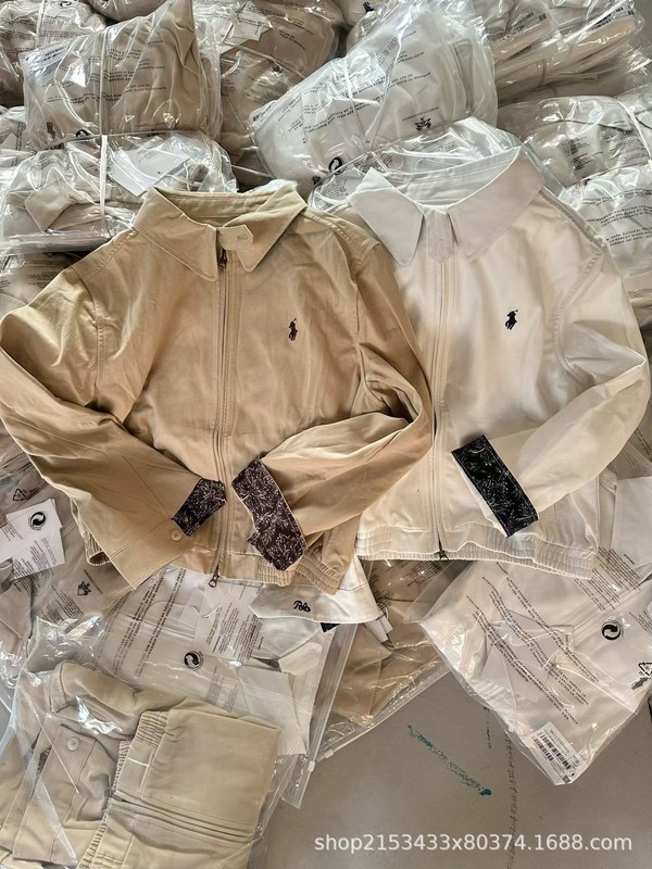 25早秋新款R.L小马刺绣青花撞色夹克百搭显瘦翻领短款外套|undefined