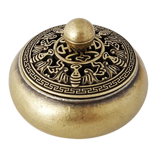Alloy Incense Burner Household Indoor Aromatherapy Burner Antique Agarwood Sandalwood Incense Burner Large Flats Bottom Incense Burner Ornaments