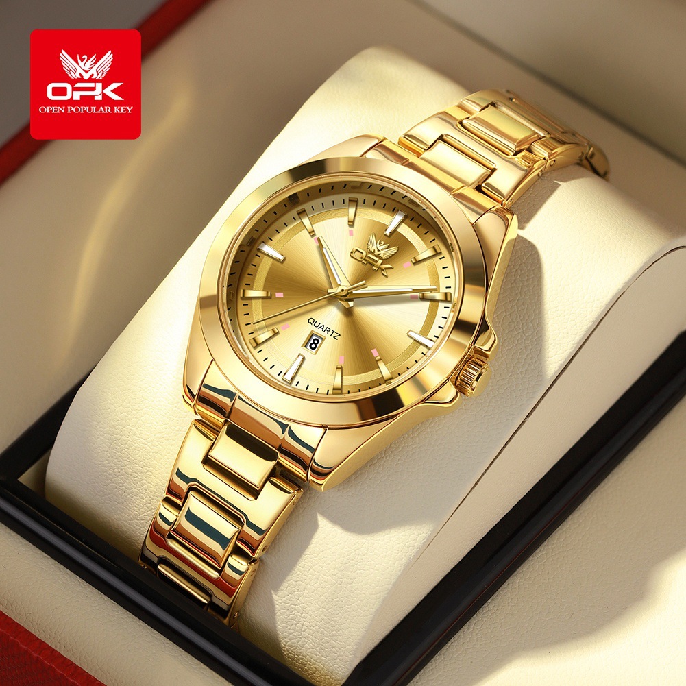 Opk Brand Watch Dropshipping Douyin Hot Selling Single Calendar Quartz Watch Luminous Waterproof Ladies Watch Women's Watch