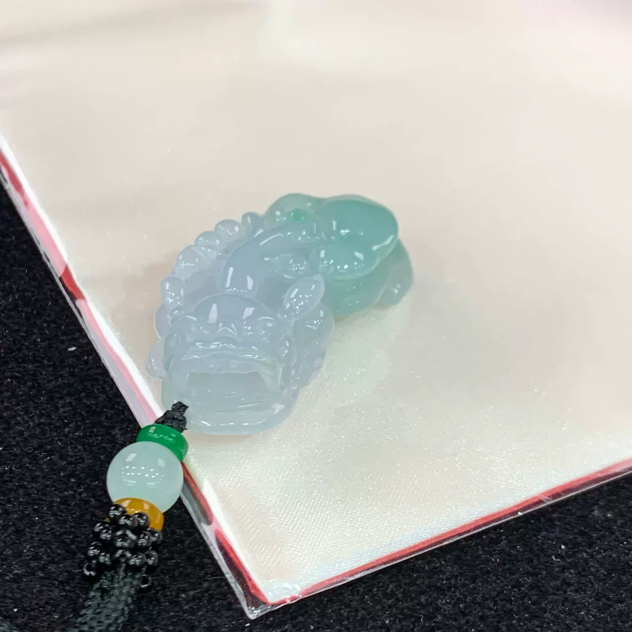 翡翠貔貅吊坠女天然原石雕刻件貔貅挂件玉石项坠玉坠挂绳翡翠项链