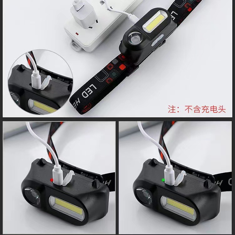 Faro de inducción LED luz fuerte recargable de largo alcance Super brillante montado en la cabeza lámpara de minero pesca nocturna hogar trabajo al aire libre a prueba de agua