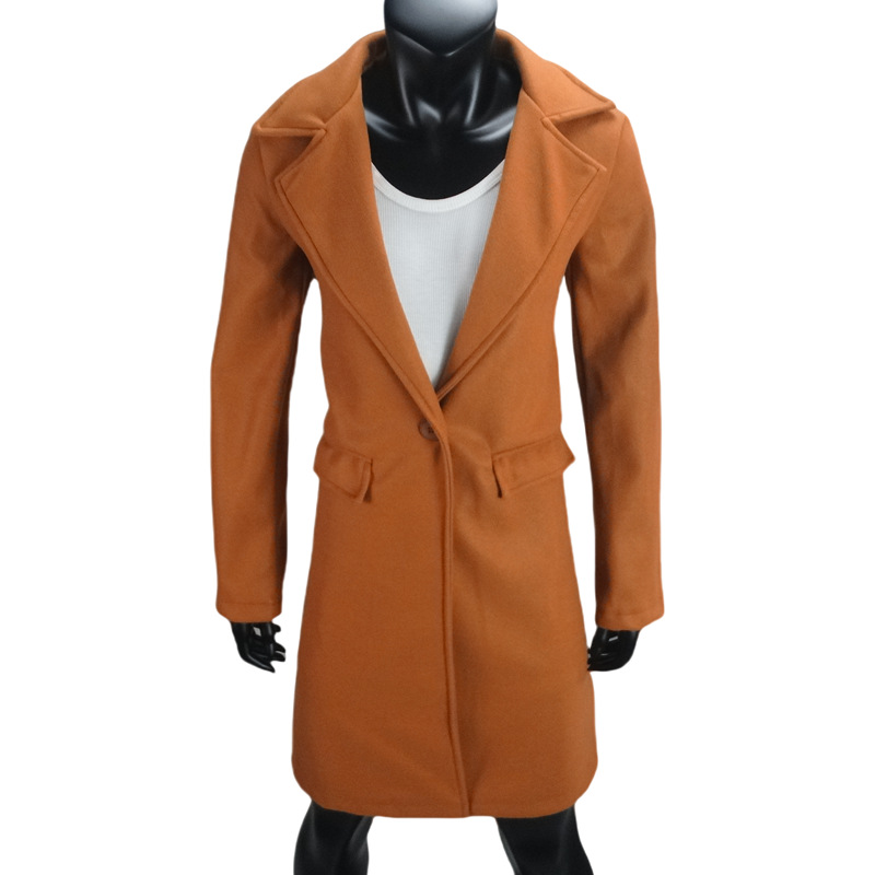 Damen Wollmantel Für Herbst Und Winter Cardigan Mit Einem Knopf_voghion.com