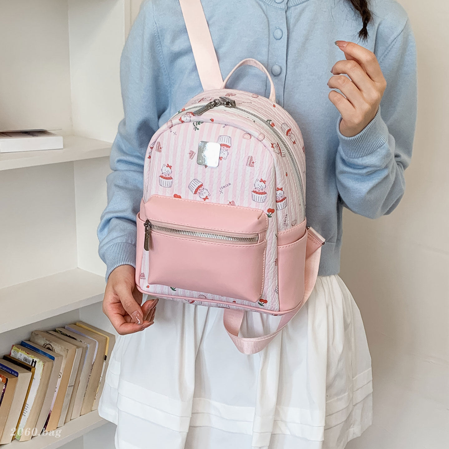 Mochila de viento ligera mochila escolar de verano de dibujos animados 2026 dulce nueva mochila impresa de chicas chicas japonesas