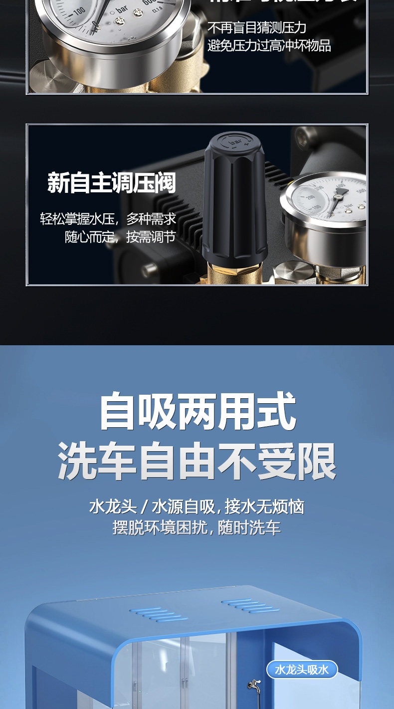 Kaiboni Pressure Washer 500kg Industrial-Grade Water Gun High-Power Car Washing Machine Commercial Floor Cleaning Machine