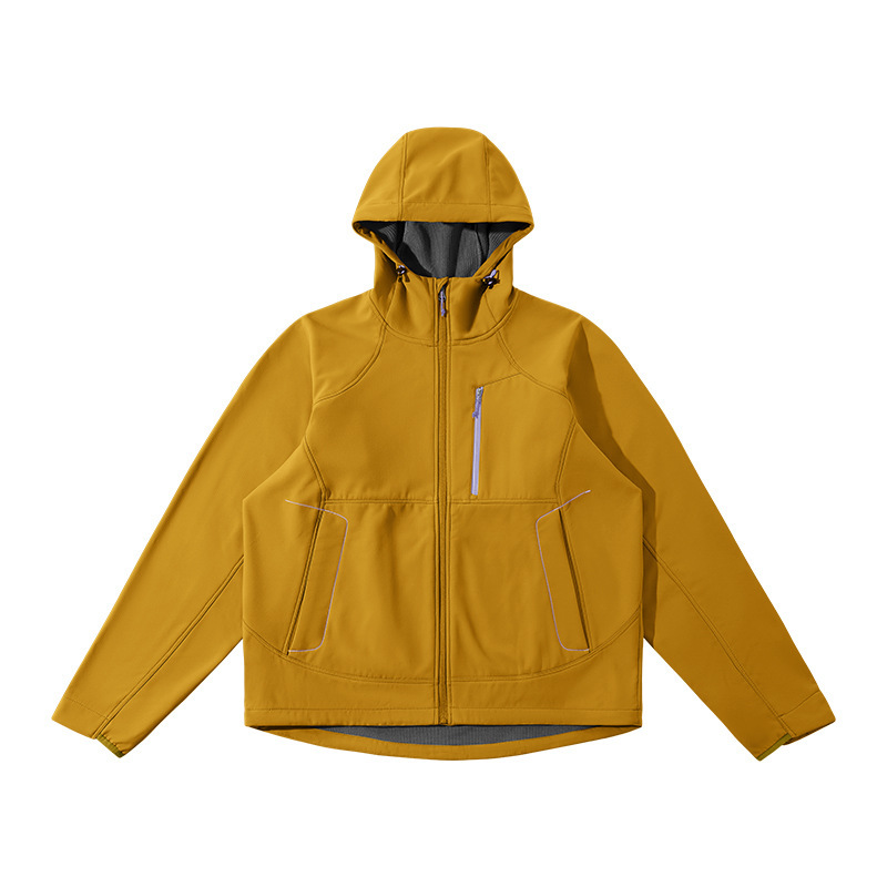 捷展男装|登山软壳夹克25冬季新品轻户外三防抓绒冲锋衣加绒外套|undefined