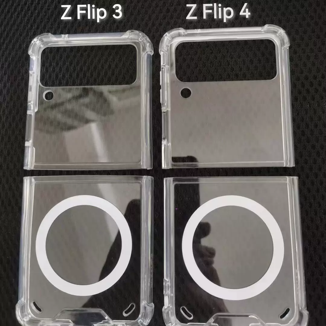 跨境新款适用三星 Zflip4磁吸手机壳Zfold3透明防摔MagSafe手机壳