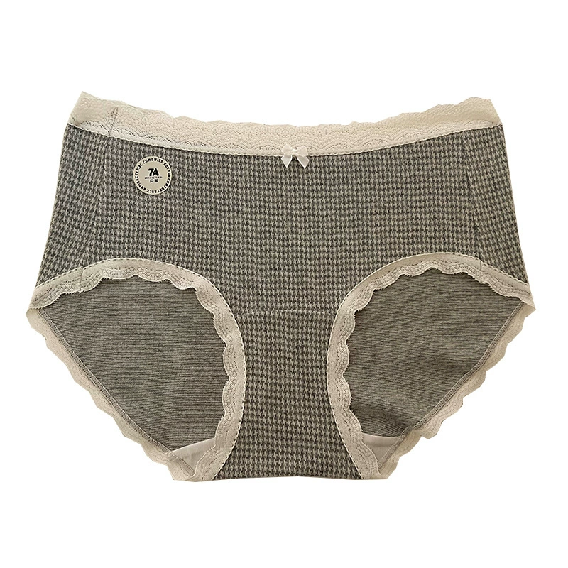 Pants, trousers, breathable cute Japanese cream underwear for hips shape correction with bow, plus size, mid rise, hip-accented