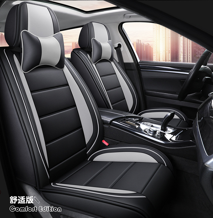 Car All-Inclusive Full Leather Baby Bear Cushion Leather Cushion Seat Cover All-Inclusive Suitable for All Seasons Car Cover Seat Cover Winter