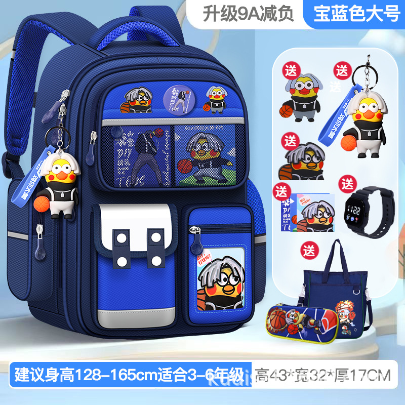 Mochila escolar de niñas estudiantes de primaria 123456 grados mochila de gran capacidad mochila de espalda de mujer seguridad reflectante