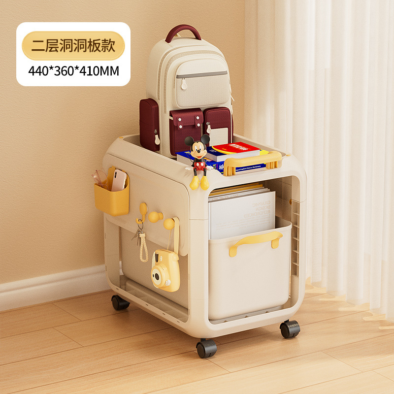 Estante para mochila escolar, escritorio extraíble, canasta, estante para cochecito para el hogar, fondo de mesa, bolsa, almacenamiento de artefacto con polea