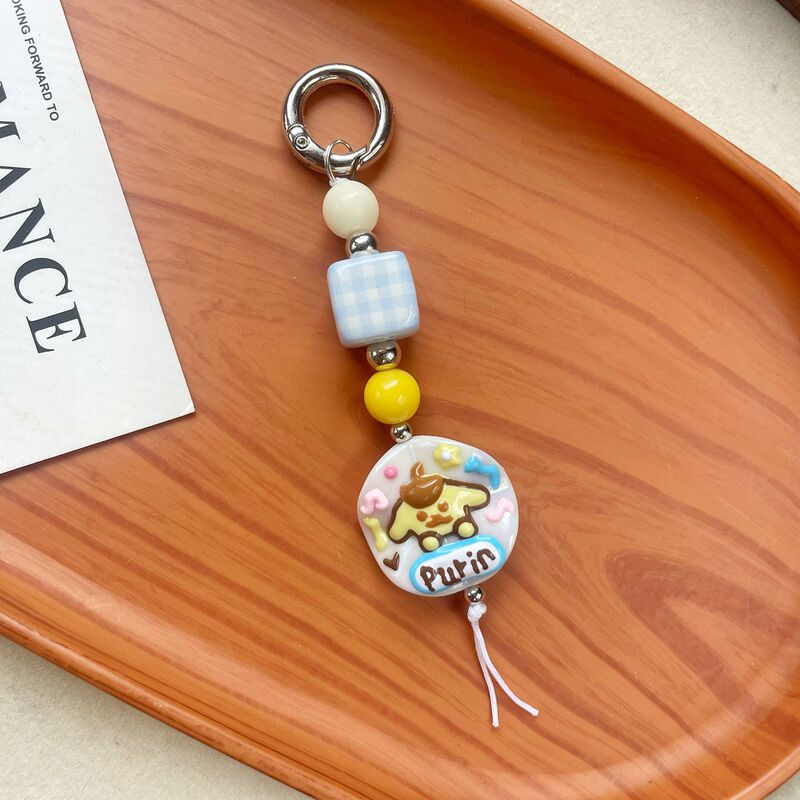 跨境韩式潮流卡通钥匙扣苹果云朵车载钥匙包包挂饰时尚精美情侣款|undefined