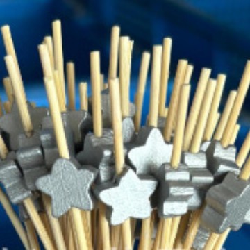 Signo de bambú desechable Signo de cuentas de oro de madera 100 piezas/paquete Cóctel decorativo dorado Signo de frutas Amor estrella de cinco puntas