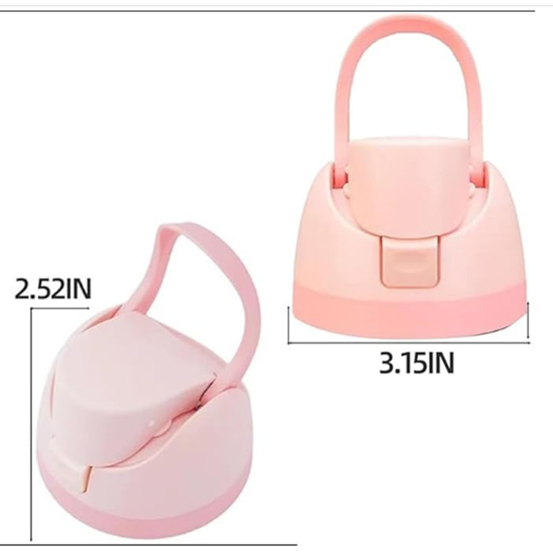 세련된 더블 드링크 컵 뚜껑 핑크