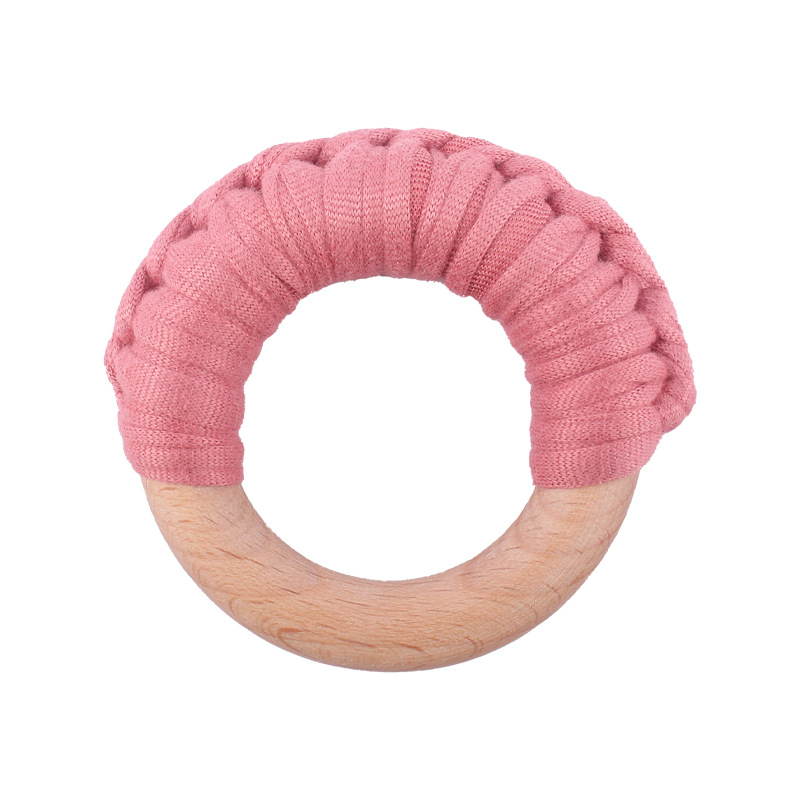 Nuevo bebé suministros hechos a mano de algodón tejido creativo bebé Beech anillo mordedura molar juguete mano