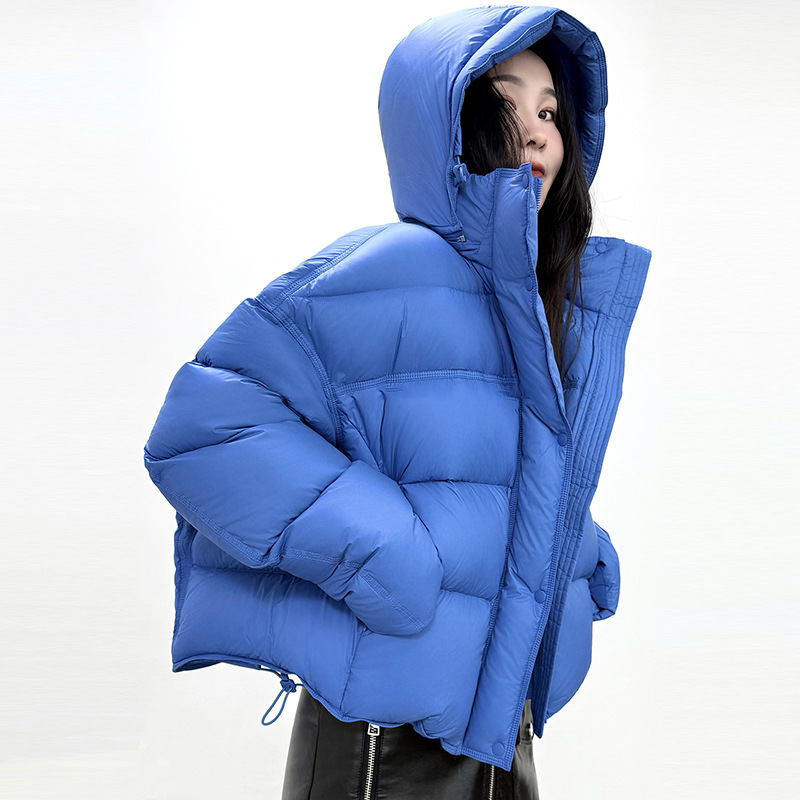 2026 New European Style Puff down Jacket for Women, Trendy Korean Version, Loose Fit, Thickened, Warm, 90% White Duck Down, Korean Style Coat, Trendy