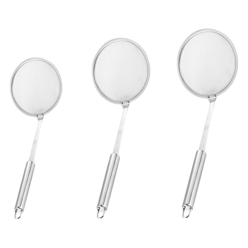 Kitchen stainless steel colander strainer oil strainer oil strainer foam scoop skimming scoop strainer 80 mesh dense mesh