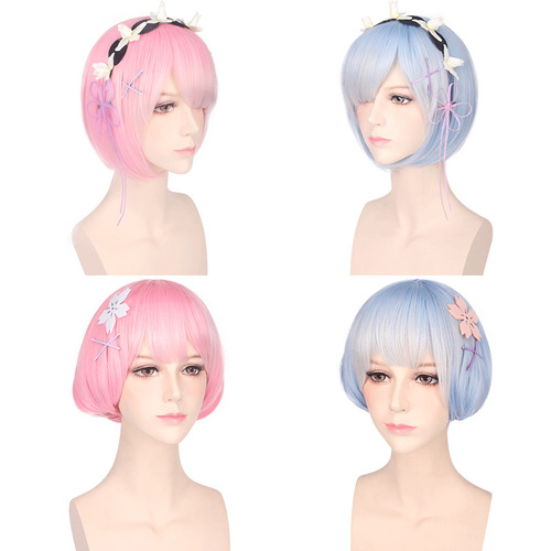 Lord Shengda Life in a Different World from Zero Ram Rem Cosplay Wig Factory Direct Sales