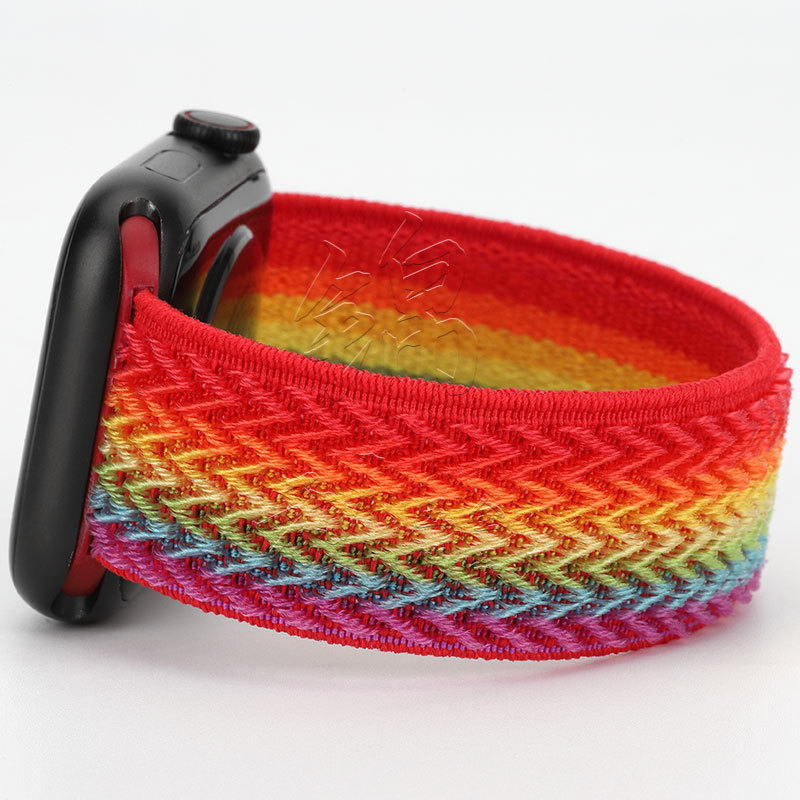 Suitable for iWatch Strap 7/6/5/4/3/2/1/Se, Woven Integrated Elastic Adjustable Apple Watch Strap