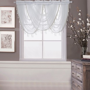 [Meimi] Factory Direct Sales of Finished Curtains, Waterfall Curtains, White Gauze Curtains, Silver Wire Window Screens, Cross-Border Finished Curtains