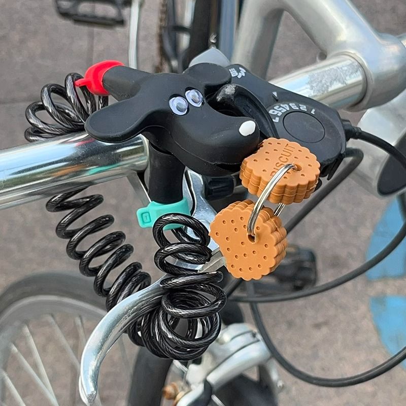 Creative puppy bicycle helmet lock cabinet lock safety lock safety lock cartoon children's car lock